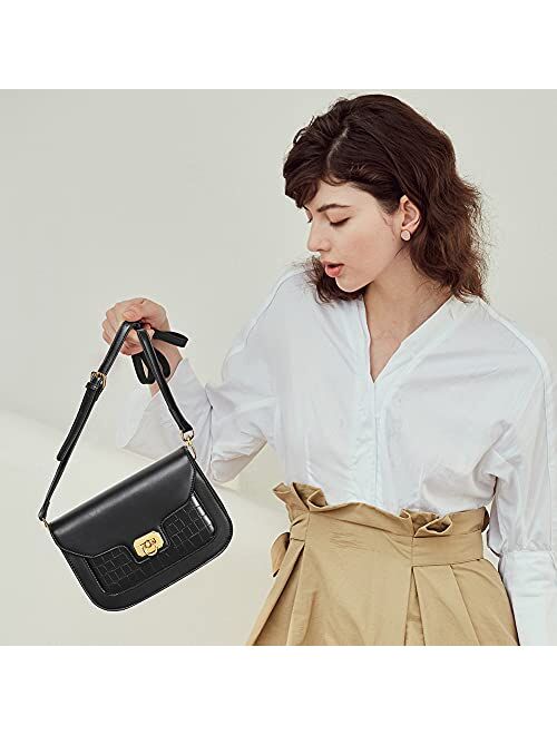 CLUCI Crossbody Bag For Women Designer Fashion Travel Purse Ladies Small Adjustable Leather Shoulder Handbag