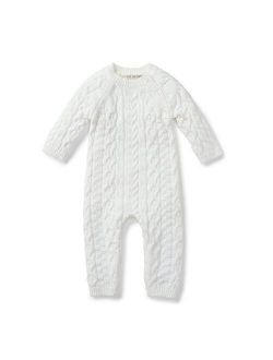 Layette Baby Cable Knit Sweater Romper