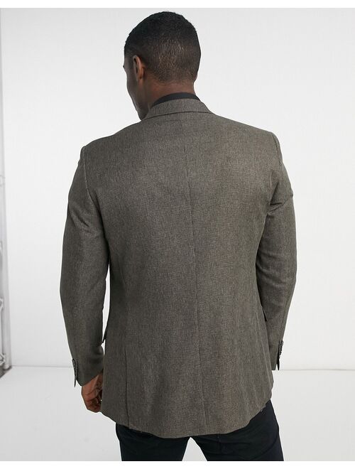 River Island blazer in brown check