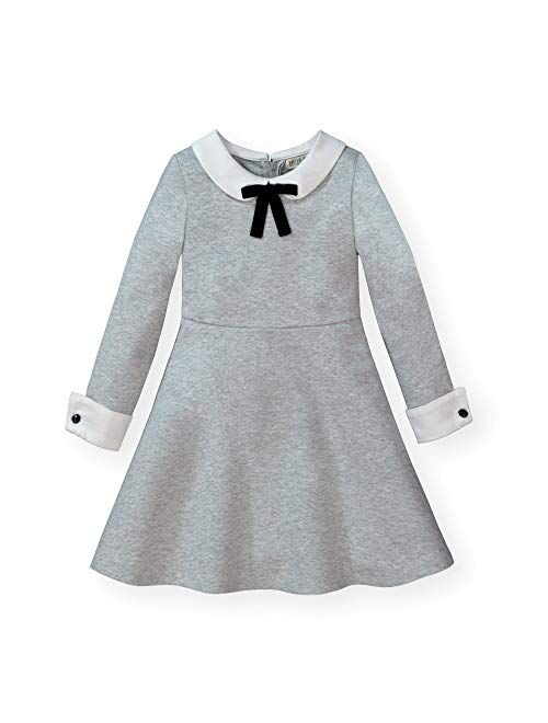 Hope & Henry Girls' French Look Ponte Dress with Bow