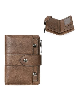 Small Wallet for Women Leather Bifold Multi Mini Card Holder Organizer designer Ladies Zipper Coin with Removeable ID Window
