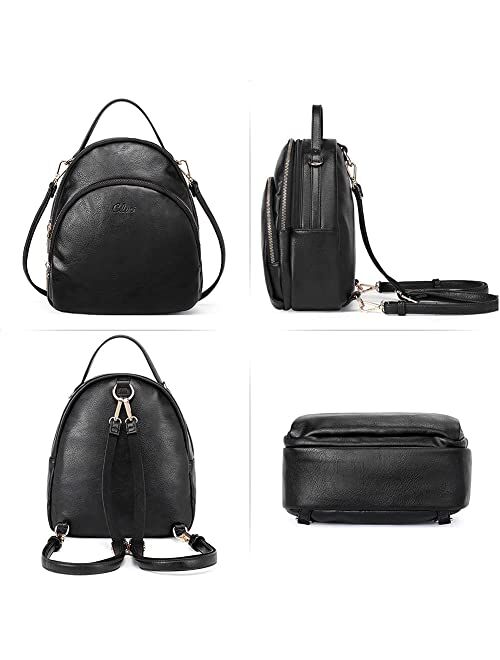 CLUCI Small Backpack Purse for Women Girls Cute Leather Backpack Mini Convertible Fashion Travel Shoulder Bag