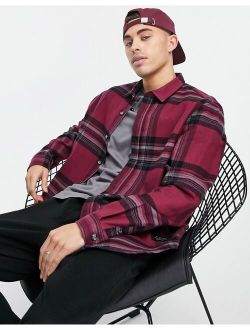long sleeve check shirt in red