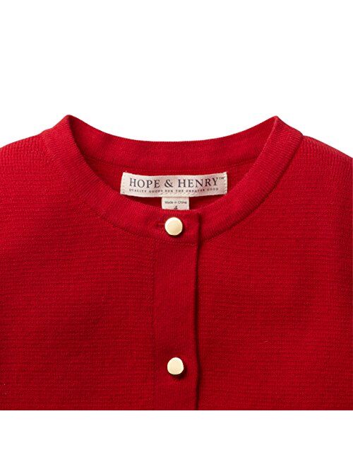 Hope & Henry Girls Milano Stitch Cardigan Sweater