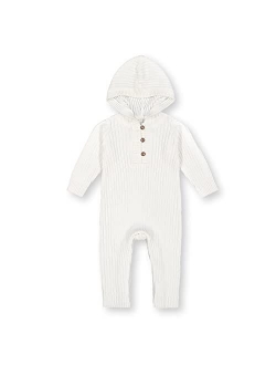 Organic Cotton Sweater Romper with Button Front