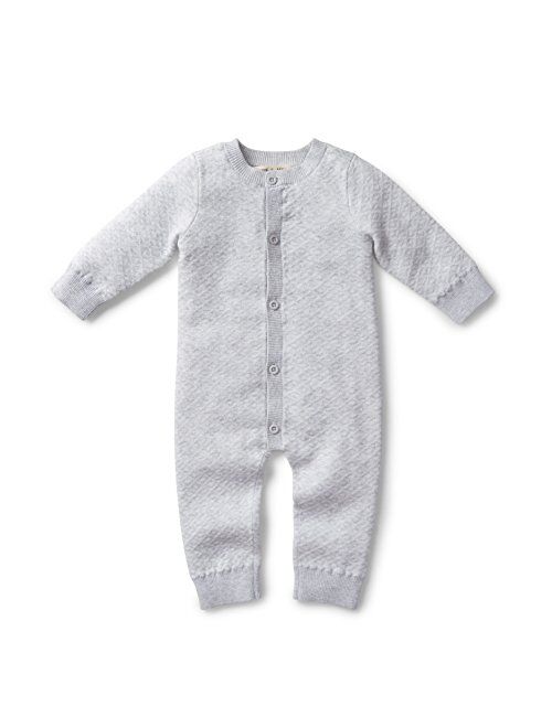 Hope & Henry Organic Cotton Sweater Romper with Button Front