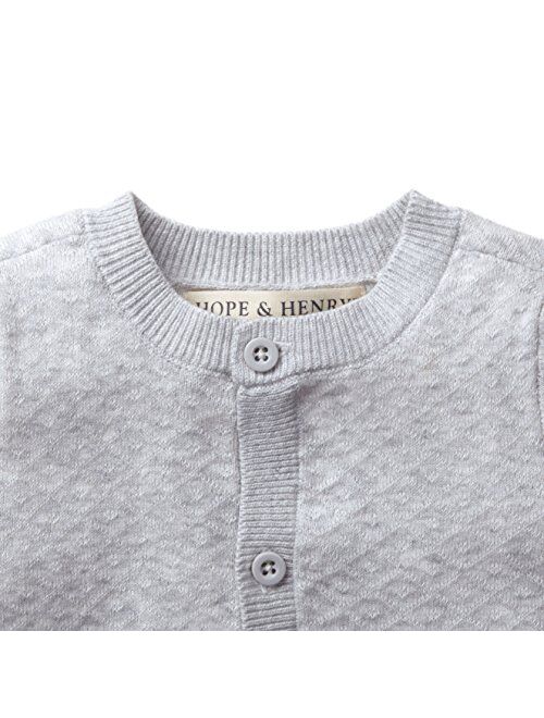 Hope & Henry Organic Cotton Sweater Romper with Button Front