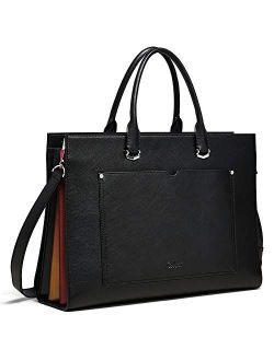 Women Laptop Bag Leather 15.6 Inch Slim Business Ladies Briefcase Shoulder Bag
