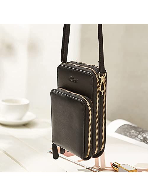 CLUCI Small Crossbody Bags Handbags for Women Leather phone Shoulder Purses Fashion Designer Card Hold Zip Wallet
