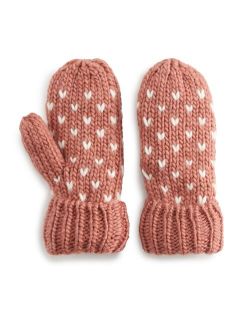 Girls' LC Lauren Conrad Birdseye Knit Mittens
