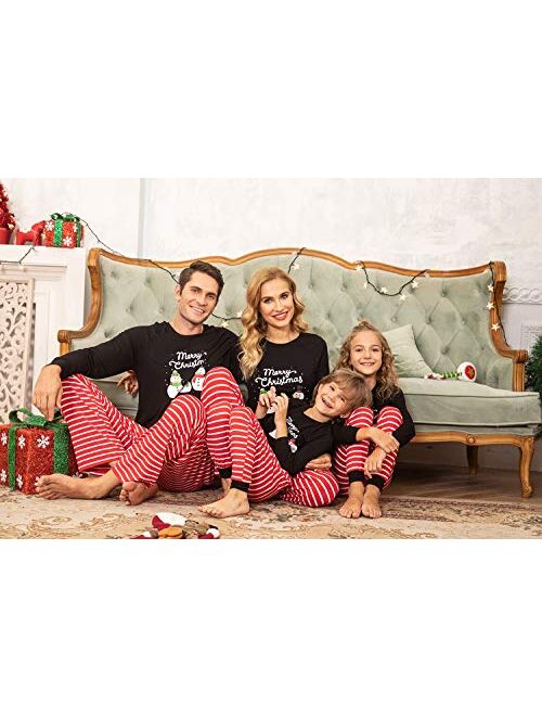 Ekouaer Matching Family Pajamas Set Christmas Pjs Long Sleeve Holiday Sleepwear