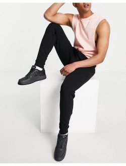 slim sweatpants in black