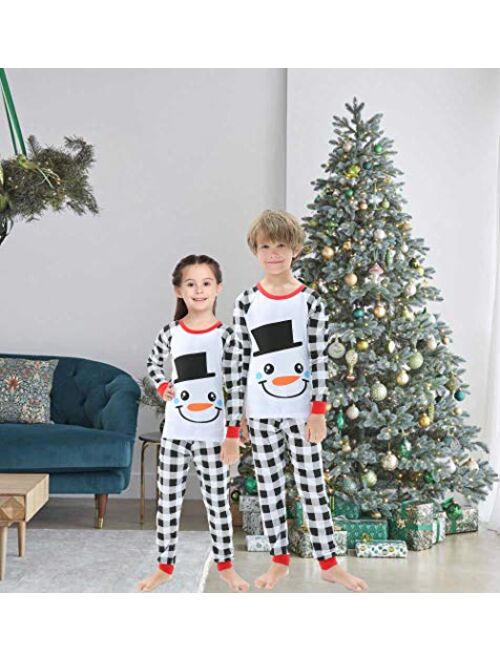 Matching Family Christmas Deer Pajamas Xmas Pjs Women Men Plaid Clothes Holiday Sleepwear