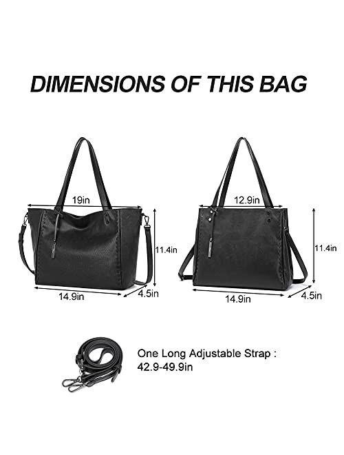 CLUCI Tote Bags for Women Large Capacity Handbags Vegan Leather Shoulder Bag Fashion Purses