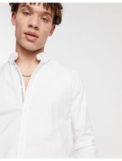 muscle fit oxford shirt in white