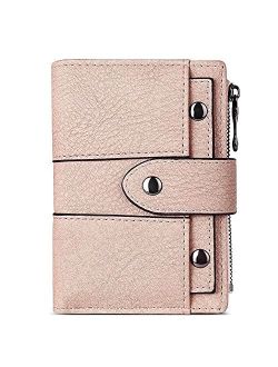 Backpack Purse for Women Fashion Leather bundles with Small Wallet for Women Leather Bifold Multi Mini Card Holder Organizer designer Ladies Zipper Coin with Remova