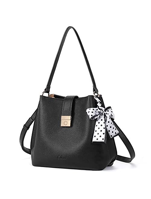 CLUCI Handbags for Women Vegan Leather Hobo Bag Designer Purse Work Large Bucket Bags