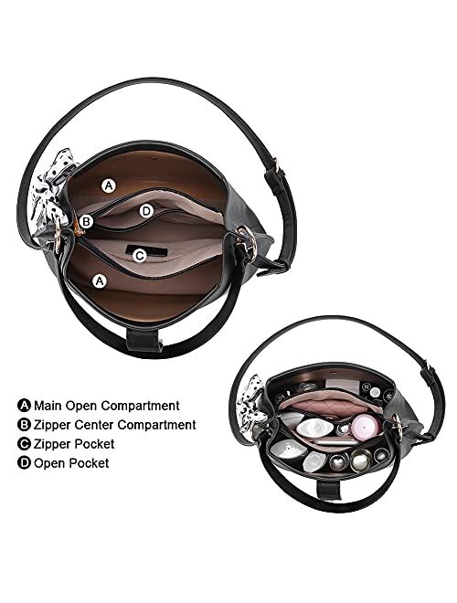 CLUCI Handbags for Women Vegan Leather Hobo Bag Designer Purse Work Large Bucket Bags