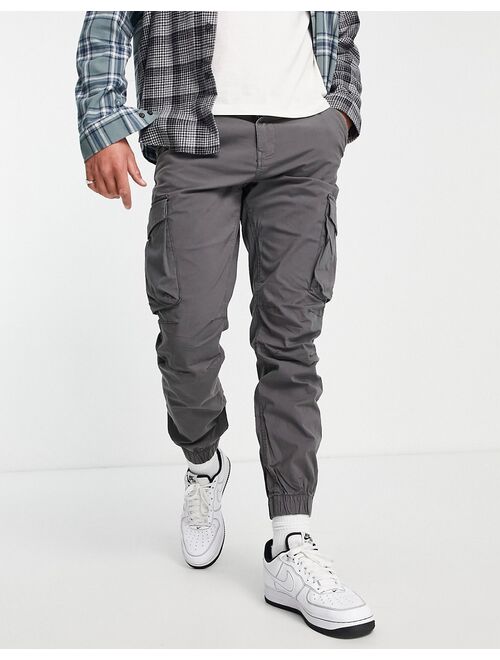 River Island washed cargos in gray