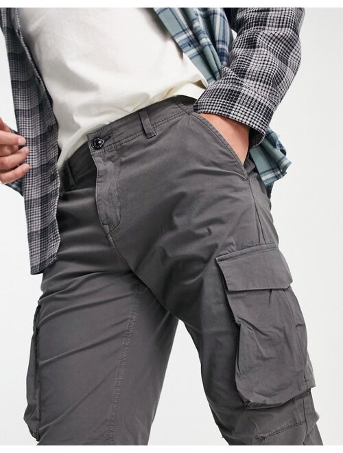 River Island washed cargos in gray