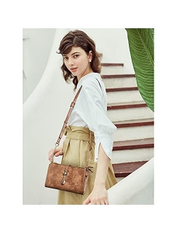 Leather Crossbody Bags for Women Small Vintage Shoulder Purses Fashion Travel Bag with Adjustable Strap