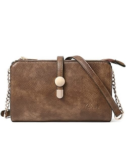 Leather Crossbody Bags for Women Small Vintage Shoulder Purses Fashion Travel Bag with Adjustable Strap