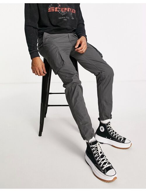 River Island tapered cargo pants in gray