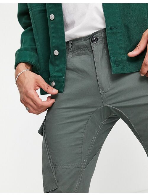 River Island tapered cargo pants in khaki