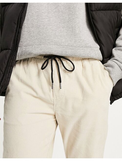 Jack & Jones Originals cord slim fit pants in beige