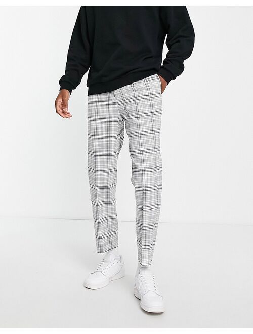 River Island smart pants in light gray check