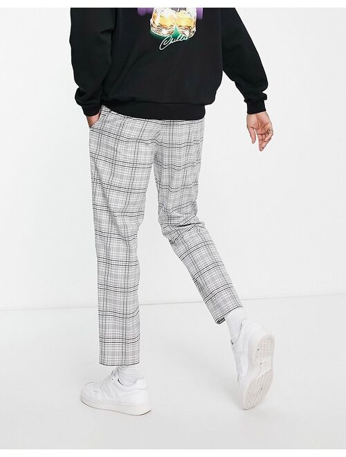 River Island smart pants in light gray check