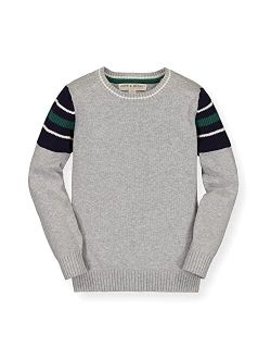 Boys' Long Sleeve Crew Neck Pullover Sweater
