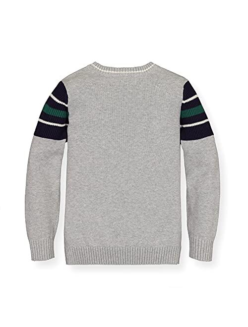 Hope & Henry Boys' Long Sleeve Crew Neck Pullover Sweater