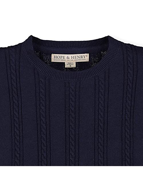 Hope & Henry Girls' Long Sleeve Rib Knit Sweater Top