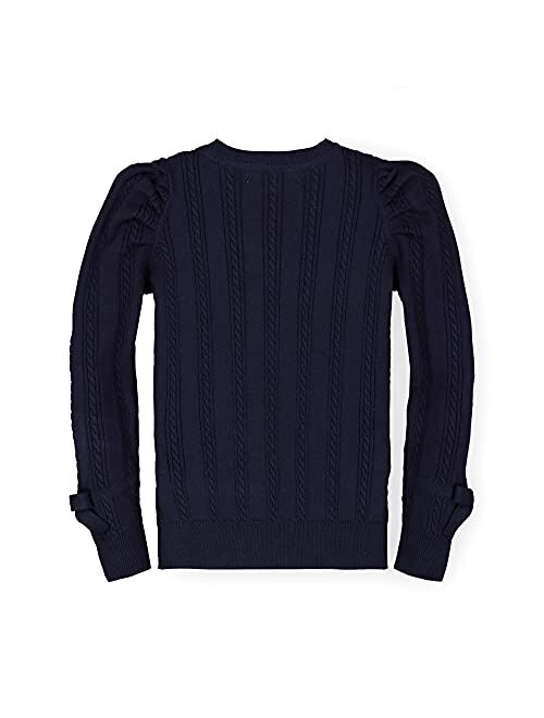 Hope & Henry Girls' Long Sleeve Rib Knit Sweater Top