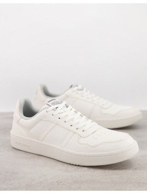 Buy Jack & Jones faux leather sneakers in white online | Topofstyle
