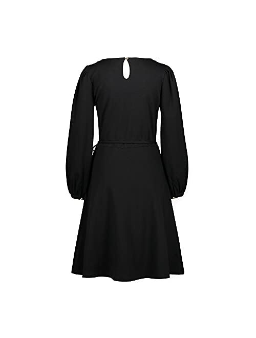 Hope & Henry Women's Long Sleeve Knit Fit and Flare Dress