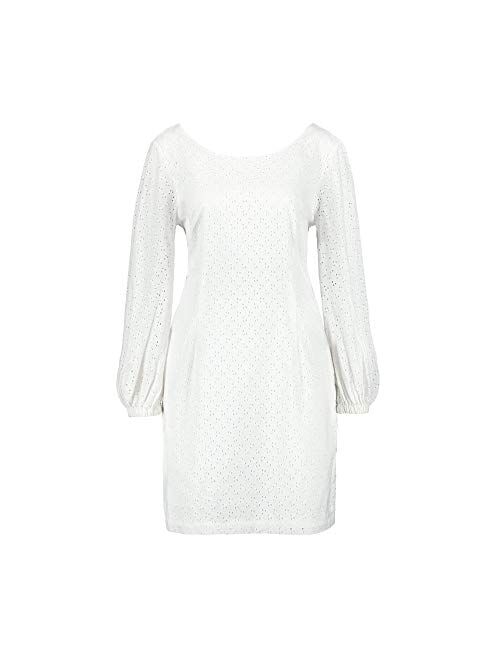 Hope & Henry Women's Long Sleeve Spring Dress with Sleeve Details