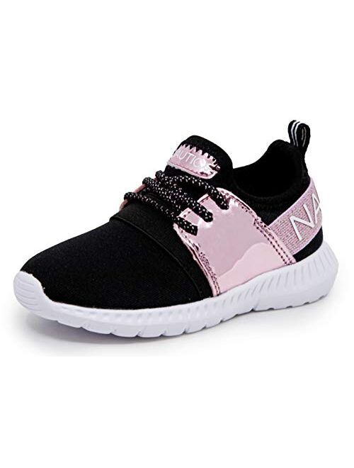 Nautica Kids Girls Metallic Fashion Sneaker Lace-Up Athletic Running Shoe I kappil I (Big Kid - Little Kid - Toddler)