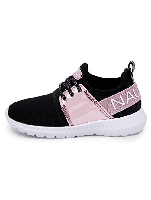 Nautica Kids Girls Metallic Fashion Sneaker Lace-Up Athletic Running Shoe I kappil I (Big Kid - Little Kid - Toddler)