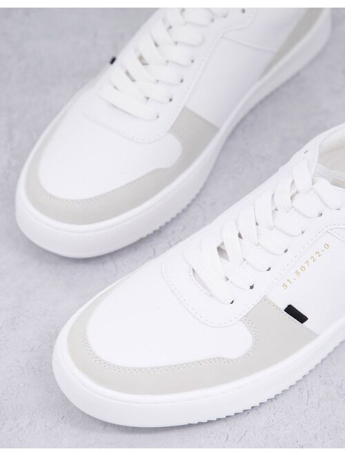 River Island low top sneakers in white