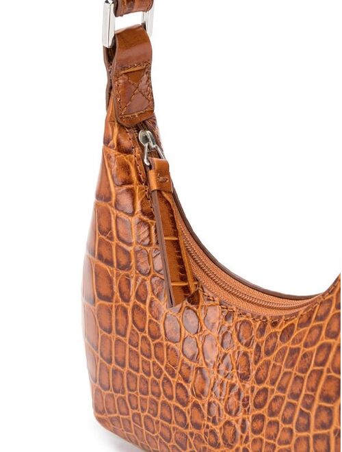 crocodile-effect shoulder bag