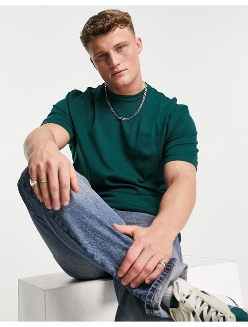 River Island t-shirt with icon embroidery in green