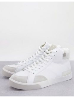 high top sneaker in white