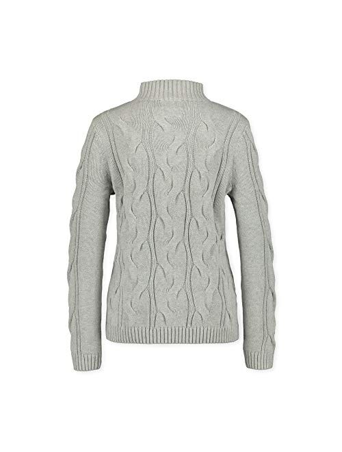 Hope & Henry Women's Chunky Cable Knit Sweater