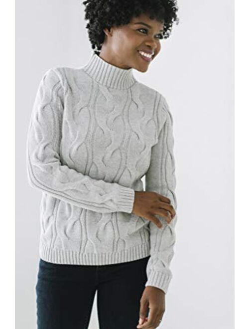 Hope & Henry Women's Chunky Cable Knit Sweater