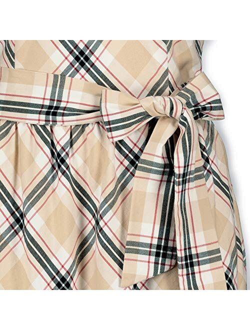 Hope & Henry Women's Sleeveless A-Line Dress with Waist Sash