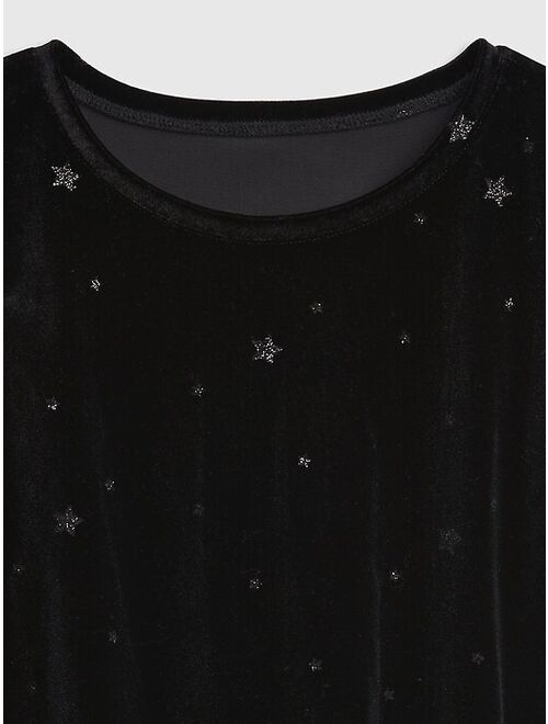 GAP Kids Velvet Puff Sleeve Top