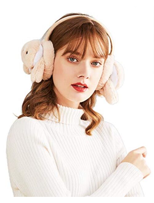 Lovful Women's Lovely Rabbit Padded Headband Earmuffs Cooler Season Ear Warmers