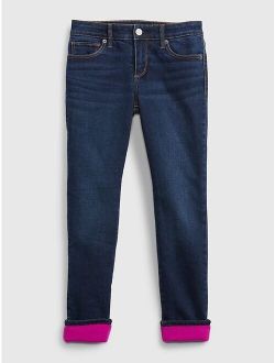 Kids Lined Skinny Jeans with Washwell